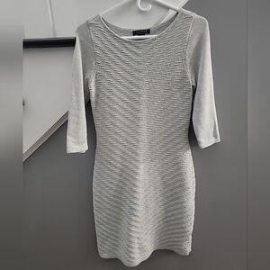 Lauren Ralph Lauren Sweater Dress Women's Small grey cotton knit classic